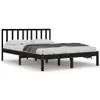 vidaXL Massivholzbett Schwarz Kiefer 200x200 cm -  Betten & Produktbild-Vorschau 3
