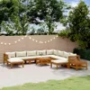 Best Möbel 12-tlg. Garten-Lounge-Set mit Creme Kissen Produktbild-Vorschau 1