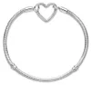 PANDORA damesarmband van sterling zilver met hartvormige Productafbeelding-voorbeeld 7
