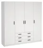 Spell Kleiderschrank B183 cm 4 Türen und 3 Schubladen weiß. Produktbild-Vorschau 13