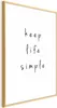 Posterpapier Poster - Keep Life Simple 60x90 cm Text Produktbild-Vorschau 1
