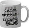 Keep calm & ride a bike Glitzer-Kaffeebecher Tasse zum Produktbild-Vorschau 1
