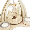 Holz-, Tisch-, Teelicht-, Weihnachts-, Pyramide - Heilige Produktbild-Vorschau 3