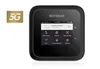 A black NETGEAR Nighthawk M6 Pro 5G mobile hotspot is shown against a white background, with a gold 5G logo in the upper left corner. The device's screen displays various menu options. Anteprima dell’immagine prodotto
