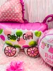 Oblique Unique Folien Luftballon in Kinderwagen Form Baby Produktbild-Vorschau 2