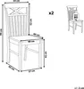 BELIANI Praktisches 2er Stuhl-Set Braun/Weiß Gummibaumholz Produktbild-Vorschau 7