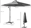 Parasol ogrodowy Outsunny Ø300 cm, uchylny, z ochroną UV, Podgląd zdjęcia produktu 3