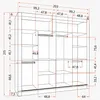 Schwebetürenschrank Kleiderschrank Schrank 203cm Produktbild-Vorschau 7