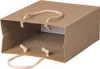Sacs en papier 16 x 19 x 8 cm, marron, lisses, avec anses Voir les images du produit 2