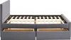 Homestyle4u Polsterbett 120x200 Grau Doppelbett Bettgestell Produktbild-Vorschau 17