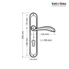 A diagram showing the dimensions of a door handle set. Produktbild-Vorschau