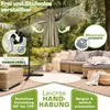 tillvex® Alu Sonnenschirm Rechteckig Ø 330 cm mit LED Solar Produktbild-Vorschau 3