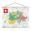 MuchoWow® Textilní plakát - Barevná mapa Švýcarska - Náhled obrázku produktu 1