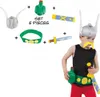 Asterix Zubehör-Set zum Kostüm 5 Teile für Kinder Fasching Karneval Mottoparty Asterix & Obelix Requisiten Accessoire Helm Gürtel Flasche Scheide Schwert Produktbild-Vorschau