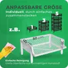 Novaliv 3 Stück Korbregal Weiß Steckregal Stapelbar & Produktbild-Vorschau 3