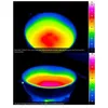 Thermal images of cooking surfaces showing heat distribution. Produktbild-Vorschau