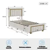 SUNFECILI Polsterbett 90x200 cm,Boxspringbett 90x200,mit Produktbild-Vorschau 7
