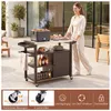 Metalowy wózek do grilla COSTWAY, stół do grilla na Podgląd zdjęcia produktu 7