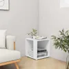 vidaXL Stolik boczny biały 33x33x34,5 cm materiał Podgląd zdjęcia produktu 3