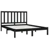 vidaXL Massivholzbett Schwarz Kiefer 140x190 cm Produktbild-Vorschau 4