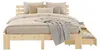 Lit double en bois 160x200 avec 2 tiroirs naturelle pin Voir les images du produit 5