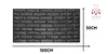 A black brick-patterned wall panel with dimensions indicated. Produktbild-Vorschau