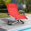 tillvex® Lettino da giardino rosso Lettino relax Lettino da Anteprima dell’immagine prodotto 6