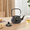 Teekannen 2L Teekessel Tee Kaffeekanne Schwarz Produktbild-Vorschau 2