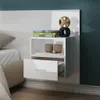 The Living Store Wand-Nachttisch Hochglanz-Weiß Produktbild-Vorschau 3