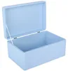 Caja de madera grande azul de Creative Deco para guardar Vista previa de la imagen del producto 1