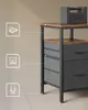 A close-up of a desk with drawers, featuring icons and text annotations highlighting features. Náhled obrázku produktu
