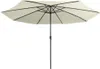 A cream-colored umbrella with a black pole and frame, shown against a white background. Produktbild-Vorschau