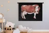 MuchoWow® Wandteppich Wandbehang Kuh - Zeichnung - Schwarz Produktbild-Vorschau 3