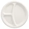 PAPSTAR Zuckerrohr-Teller "pure" rund 260 mm 3-geteilt Produktbild-Vorschau 1