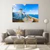 Bilder auf glas - Griechenland Insel Küste Haus - 100x70cm Produktbild-Vorschau 7