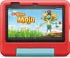 A tablet with a red protective case, displaying a cartoon image on its screen. Náhľad obrázku produktu