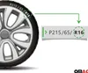 Radkappen 16 zoll Grau & Weiß 4tlg satz Produktbild-Vorschau 5