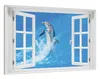 Wallario Wandbild mit Fenster-Illusion: Fröhlicher Delfin Produktbild-Vorschau 2