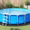 vidaXL Bodenfolie für Pools Schwarz Ø 366 cm Vliesstoff Produktbild-Vorschau 2