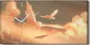 Dekor Leinwand Uhr Wandbilder 60x30 Vogelförmige Wolke im Produktbild-Vorschau 1