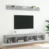 vidaXL 5-tlg. Wohnwand mit LED-Beleuchtung Betongrau Produktbild-Vorschau 4
