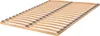 A wooden bed frame with slats, shown from a diagonal angle against a white background. Produktbild-Vorschau