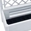 vidaXL Bac à plantes avec treillis 100x43x142 cm PP blanc Voir les images du produit 7