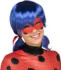 Ladybug Perücke mit Maske für Erwachsene blau-rot-schwarz - Produktbild-Vorschau 3