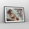 Gerahmtes Poster - Schwarzer Rahmen - Kompass Vintage Karte Produktbild-Vorschau 8