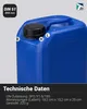 Leerkanister aus HD-PE, DIN 51, blau, 5 Liter Produktbild-Vorschau 3