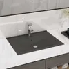 vidaXL umyvadlo s otvorem pro baterii matné tmavě šedé Náhled obrázku produktu 2