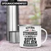 Trendation - Stewardess Emaille Tasse Geschenk für Produktbild-Vorschau 3