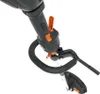 A close-up view of the handle and controls of a string trimmer. Produktbild-Vorschau