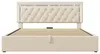Cama tapizada de 160x200 cm con colchón, cabecero con Vista previa de la imagen del producto 15